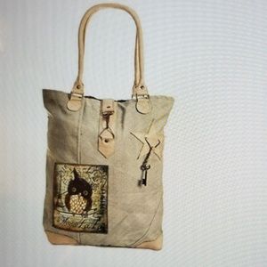 Vintage Addiction Recycled Tote Bag Owl